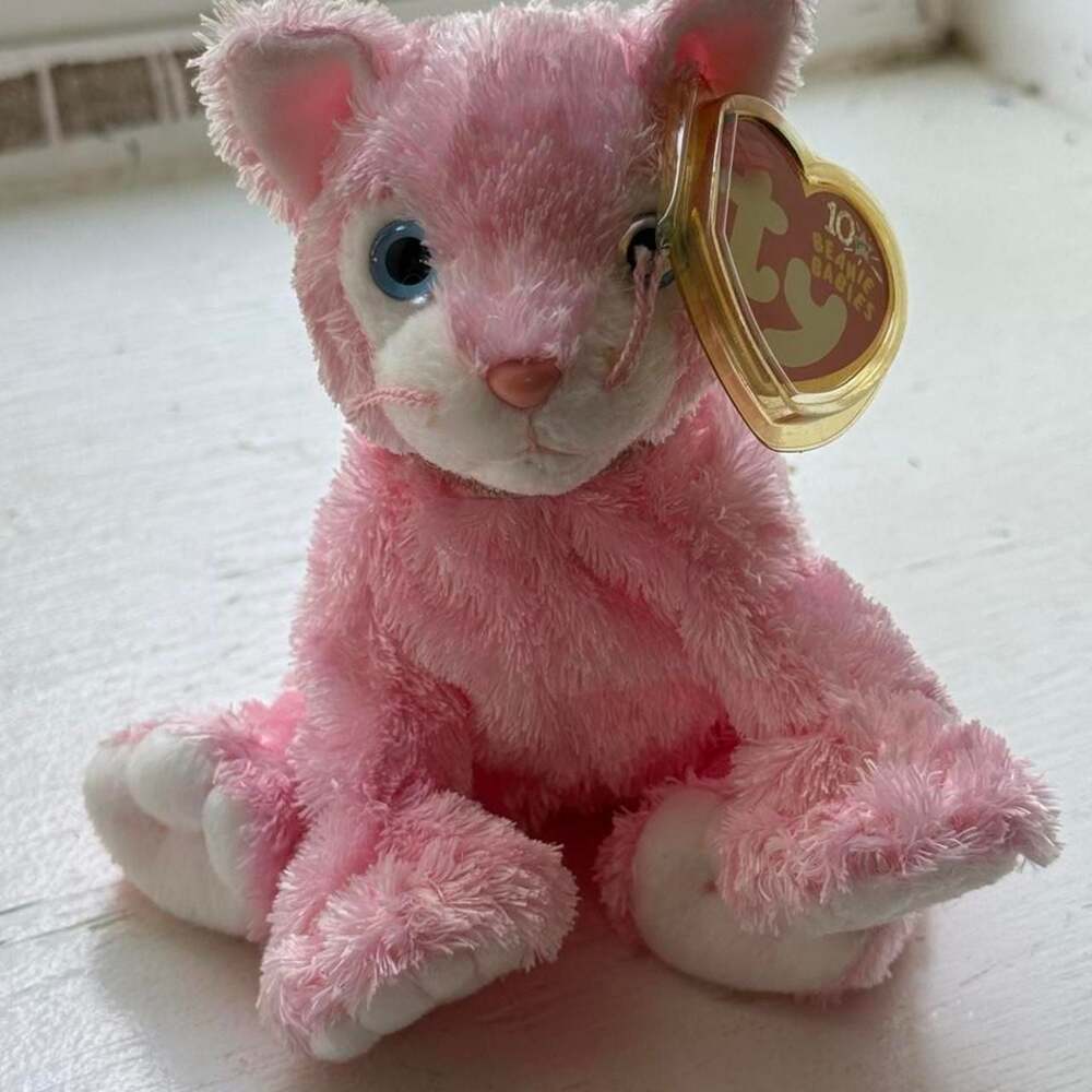 Ty Beanie Babies Vintage Carnation Cat Plush Toy